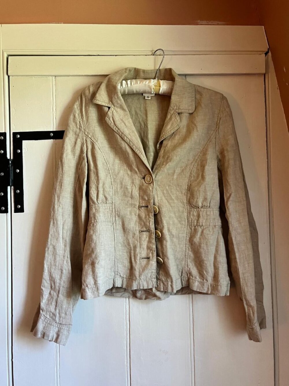 Lovely Linen Tan Summer Jacket XS